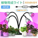 植物育成ライト タイマー LED植物育成灯 観葉植物 多肉植物 4灯式 フルスペクトル 5階段調光 104LED 育成ランプ 3色モード 室内栽培ライト 水耕栽...
