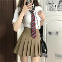 女子高生 制服 学生服 セーラー服 JK制服 女子高生 高校制服 3点セット (シャツ+ネクタイ+スカート) スクール ファッション レディース お揃い 卒業式...