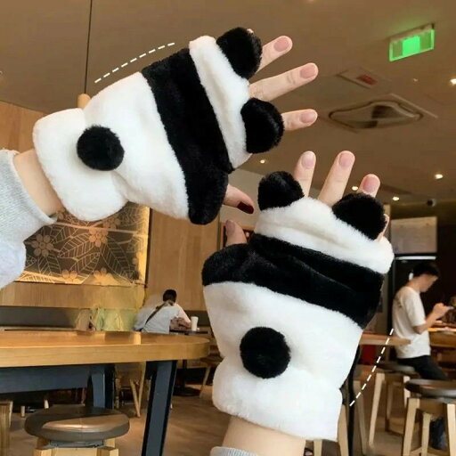 【楽天スーパーSALE】手袋 ミトン パンダ パペット 防寒 もこもこ かわいい 暖かい 通学 防風 レディース 【楽天スーパーSALE】手袋 ミトン パンダ パペット 防寒 もこもこ かわいい 暖かい 通学 防風 レディース