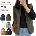 ボア レディース 秋 冬 もこもこ ふわふわ ハイネック 無地 ノースリーブ ボア ジレ 羽織 ス アウター レイヤード 着回し ポケット付 スタンドカラー 防寒 軽量 可愛い おしゃれ ゆったり 通勤 春服 秋服 送料無料(4)