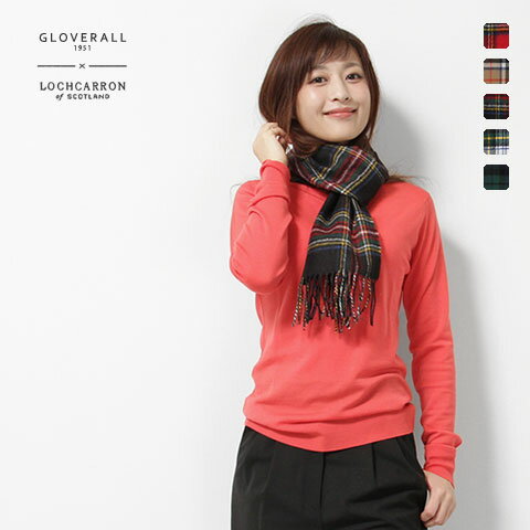 【50%オフ】gloverall - グローバーオール -【GLOVERALL×LOCHCARRON】ラムズウール チェックマフラー【国内正規品】★☆◆◆＊＊