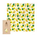 【正規品】banana pine 33×33cm お試し 買い足し 蜜蝋 SuperBee Beeswax Wraps ミツロウラップ 再利用可能なフードラップ オーガニック エコロジー みつろう エコラップ サスティナブル