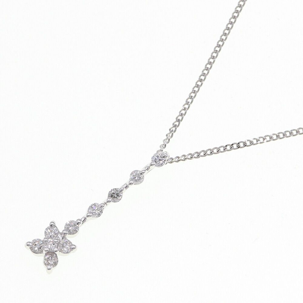 ダイヤモンド ネックレス D0.30ct Pt850 900 中古 アクセサリー ジュエリー 宝石 ペンダント チョーカー レディース Diamond