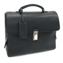 プラダ ブリーフケース 2VB093 ブラック レザー 中古 書類かばん ビジネス メンズ 男性 PRADA