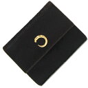 カルティエ 三つ折り財布 パンテール ダークブラウン ハラコ レザー 中古 パンサー ゴールド金具 レディース 女性 Cartier