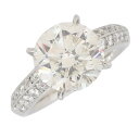 【中古】ダイヤモンド リング D3.191ct D0.323ct PT900 10号 指輪 アクセサリー ジュエリー 宝石 レディース 立爪 ソリテール Dia...