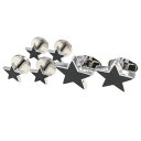 バーバリー カフスセット スターモチーフ カフリンクス シルバー ブラック メタル エナメル 中古 カフスボタン シャツ メンズ ビジネス 男性 紳士 アクセサ...