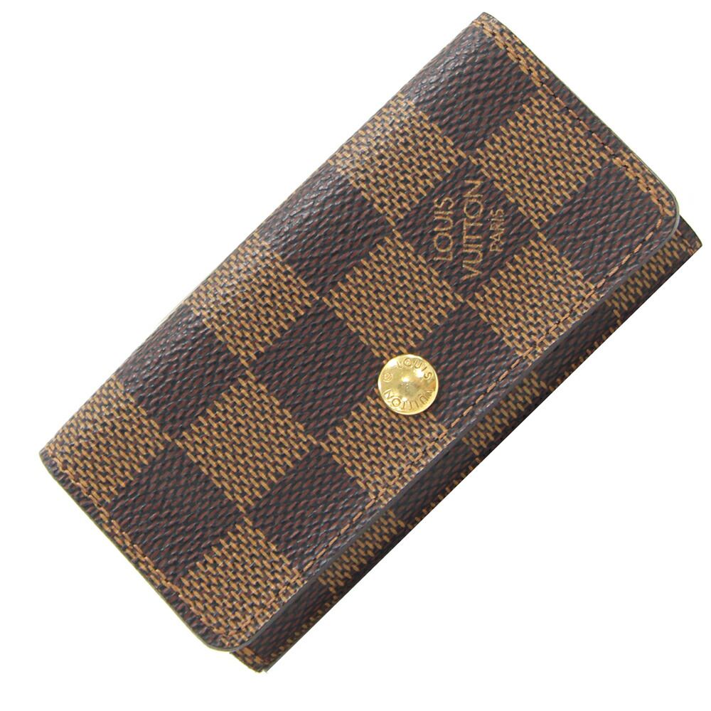 ルイヴィトン 4連キーケース ダミエ ミュルティクレ4 N60385 中古 カギ 鍵 レディース メンズ 男女兼用 LOUIS VUITTON