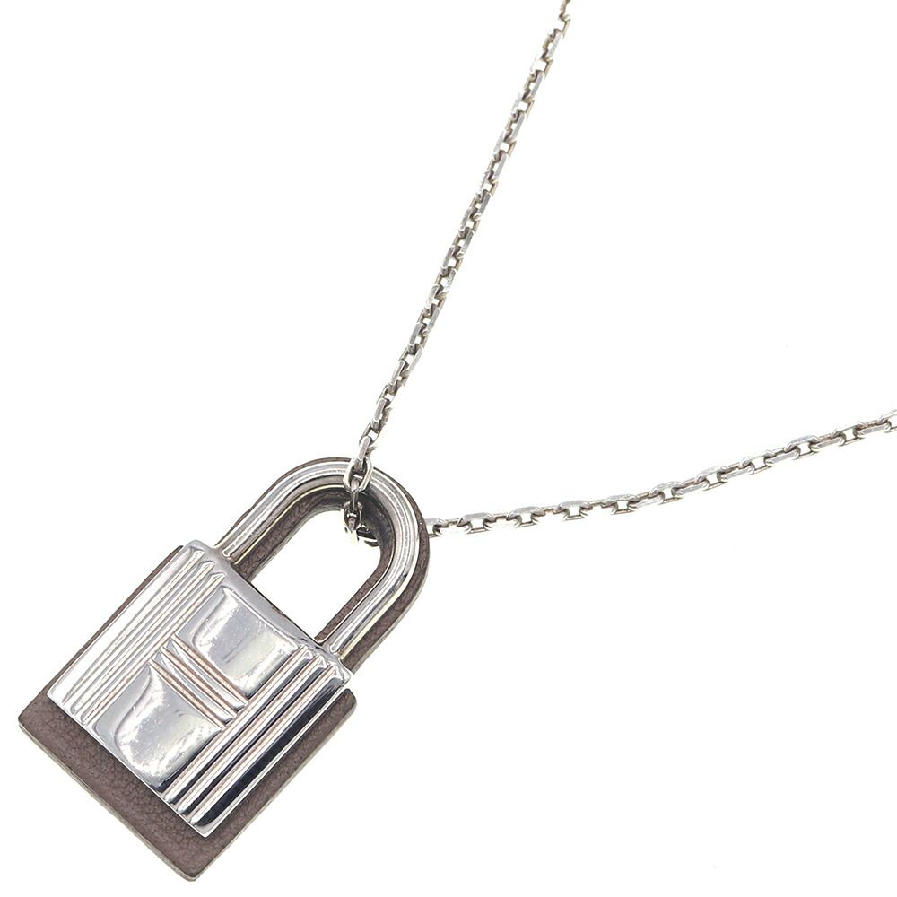 エルメス ネックレス オーケリー H078852 エトゥープ ヴォースイフト メタル 中古 ペンダント アクセサリー カデナ レディース HERMES