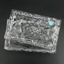 ティファニー ジュエリーケース ロックカットボックス クリア クリスタルガラス 中古 アクセサリーケース ジュエリーボックス 小物入れ IVY レディース TI...