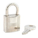 エルメス カデナ シルバー メタル 中古 カギ 鍵 南京錠 レディース メンズ 男女兼用 HERMES
