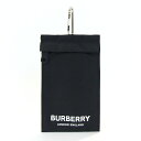 バーバリー ポーチ ブラック ナイロン 中古 バッグチャーム スマホポーチ ロゴ メンズ レディース BURBERRY