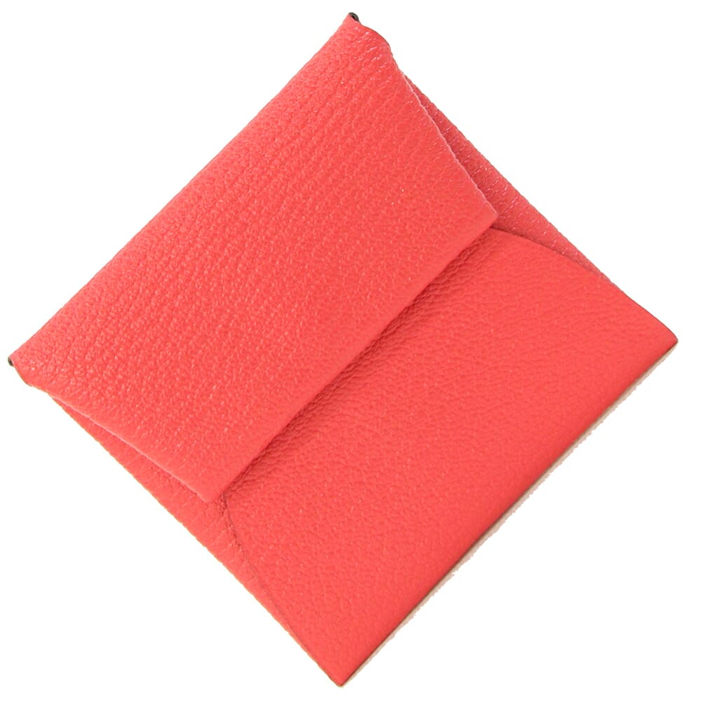 エルメス コインケース バスティア ローズテキサス ケプラーチョ シェブルミゾル Y刻印 2020年 中古 小銭入れ 財布 スクエア レディース HERMES