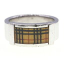 バーバリー リング シルバー SV スターリングシルバー925 中古 指輪 アクセサリー ノバチェック レディース ヴィンテージ BURBERRY