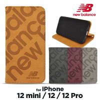 iPhone12 ケース iPhone12Pro ケース iPhone12mini ケース new balance 「スタンプロゴスエード」 ニューバランス 手帳ケース iphone ケース おしゃれ お洒落 アイフォン12 pro ケース 12 プロ スマホケース 手帳型ケース スポーツ ブランド ケース 耐衝撃