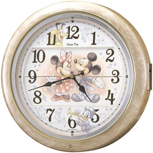 【送料無料】電波掛け時計　SEIKO製　アナログ　ディズニー掛け時計 FW561A