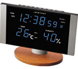 電波置き時計アデッソ製デジタルC-8305BL&nbsp;青LED電波時計