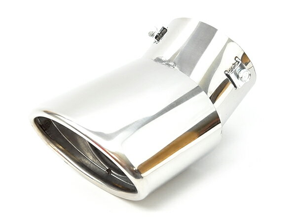 89Φ シルバー オーバル形状 マフラーカッター 【O】 1個【2436】