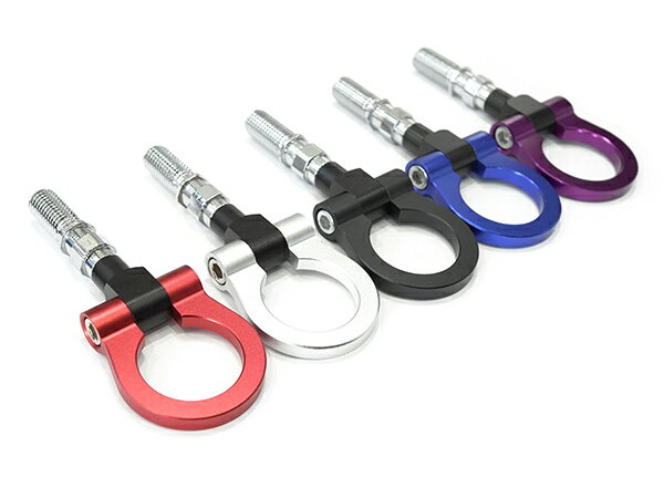 アルミ製牽引フック ドレスアップに！ レッド 赤