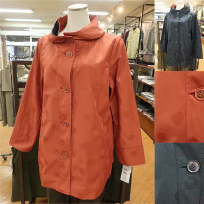 Collezione di Moda♪ドット柄のかわいいセミロングコート♪