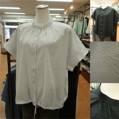 Rakuten - 【10%off】ivory beads♪ミニハイネック半そでブラウス♪