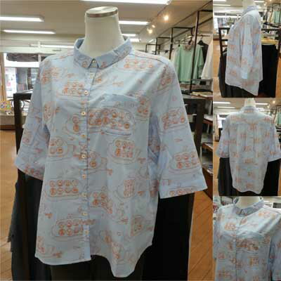 Rakuten - 【10%off】ivory beads♪ユニークなプリントの五分袖ブラウス♪