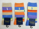 ♪2000円以上お買い上げで送料無料♪POLO RALPH LAUREN♪レディース ソックス ワンポイント 刺繍 マルチストライプ クルーソックス 靴下(4)