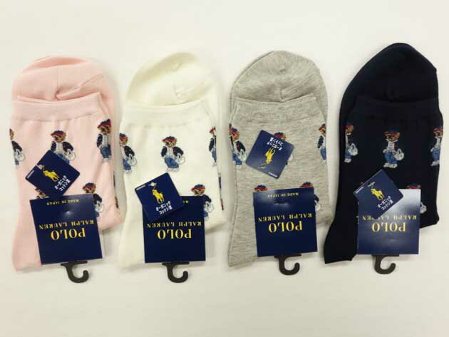 Rakuten - ♪2000円以上お買い上げで送料無料♪POLO RALPH LAUREN♪レディース　ソックス　ロークルー　ミニポロベア　　靴下