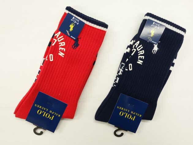 ♪2000円以上お買い上げで送料無料♪POLO RALPH LAUREN♪レディース　ソックス　VARSITY POLO　 ワンポイント刺繍　クルー　靴下