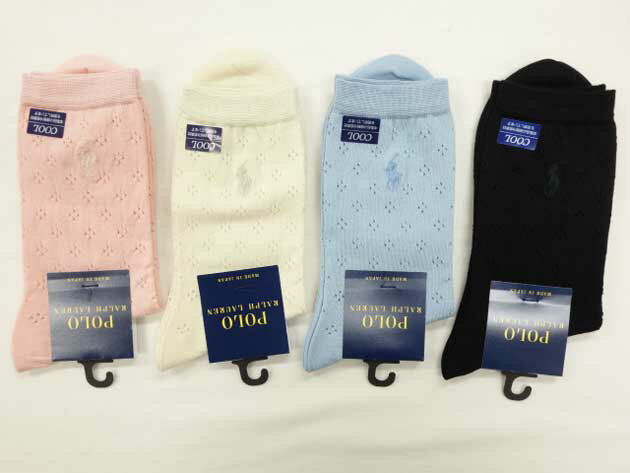 Rakuten - ♪2000円以上お買い上げで送料無料♪POLO RALPH LAUREN♪レディース　薄手　ソックス　靴下　クルー　COOL（接触冷感素材）