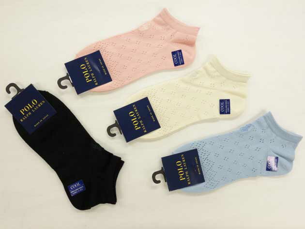 ♪2000円以上お買い上げで送料無料♪POLO RALPH LAUREN♪レディース　薄手　スニーカーソックス　靴下　COOL（接触冷感素材）