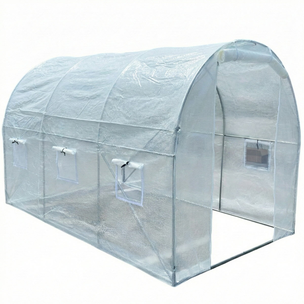 【お買い物マラソン20％オフ】 MGC ビニールハウス 大型温室 ウォークイン仕様 3m×2m×2m 耐風耐久性 強..