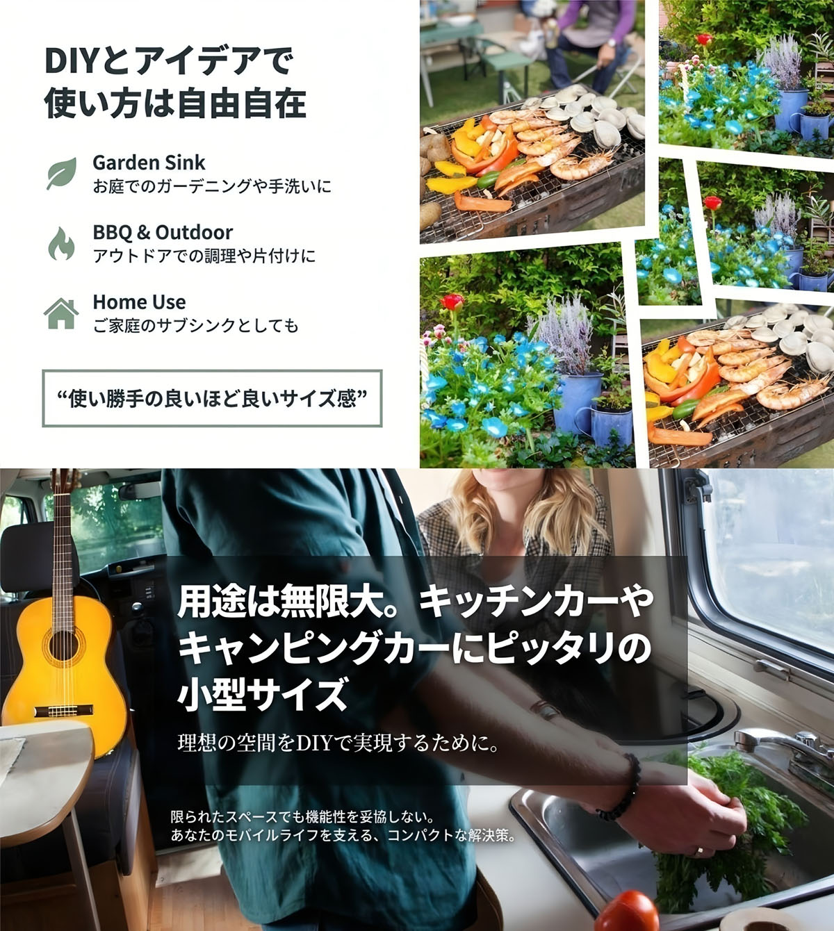 【お買い物マラソンポイント10倍】 ShareFunN MGC シンク ステンレスシンク シンク排水管セット ガーデンシンク キッチンカー キャンピングカー ミニシンク sink 水切り ゴミ受け 流し台 ステンレス製 DIY セカンドシンク アウトドア キャンプ ガレージ 小型