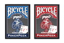 【トランプ】 BICYCLE PRO POKER PEEK BLUE/RED≪ バイスクル プロ ポーカーピーク 青 赤 ≫【ネコポス対応可】