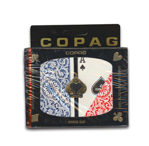 【トランプ】【ポーカー】COPAG PLASTIC BRIDGE SIZE Blue/Red（コパッグ ブリッジサイズ ブルー/レッド）