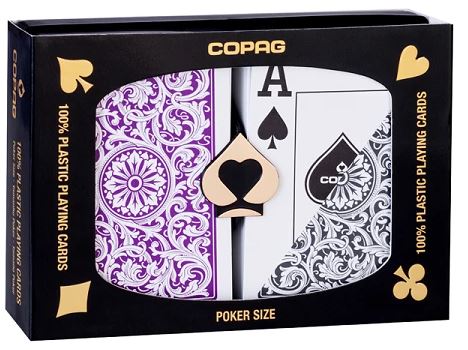 COPAG PLASTIC POKER SIZE JUMBO INDEX Purple/Grey（コパッグ ポーカーサイズ ジャンボインデックス パープル/グレー）