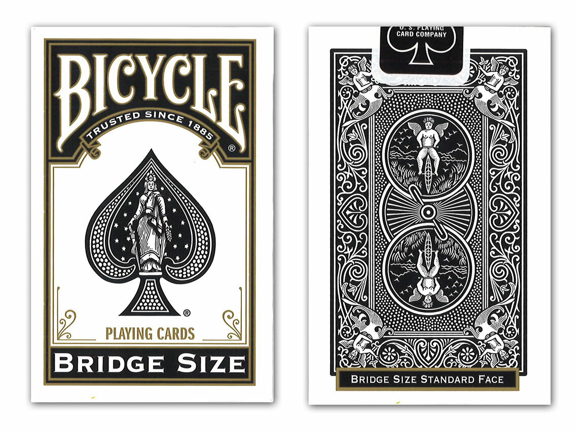 【トランプ】BICYCLE BRIDGE SIZE BLACK ≪ バイスクル ブリッジサイズ黒 ≫【ネコポス対応可】 1