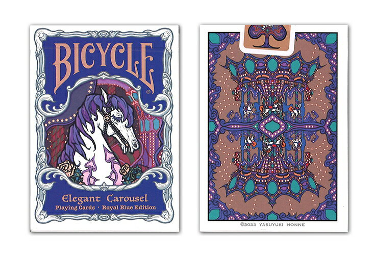 【トランプ】 BICYCLE ELEGANT CAROUSEL PLAYING CARDS BLUE≪バイスクル エレガント カルーセル 青≫【ネコポス対応可】