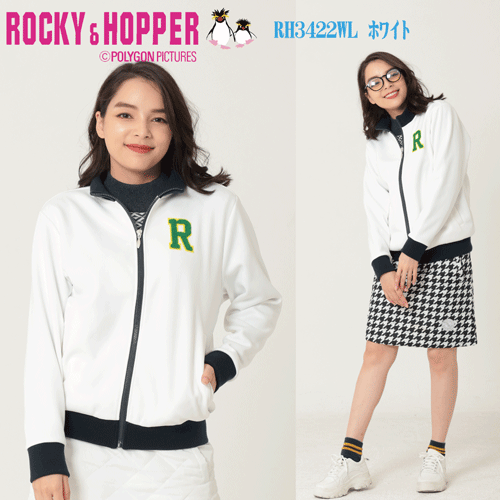 ROCKY&HOPPER ロッキー＆ホッパー ゴルフウェア レディース 裏フリース フルジップ ボンディング ブルゾン 防寒 おしゃれ rh-3422wl