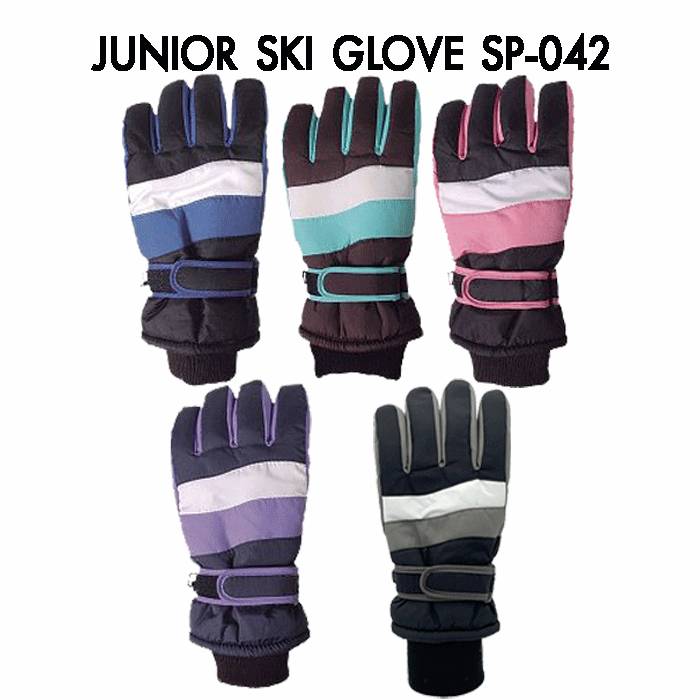 スキーグローブ スノーグローブ 手袋 グローブ キッズ ジュニア 子供 ジュニアスキーグローブ ジュニア手袋 スキー スノーボード スノボー スノボ 防寒 SP-042 送料無料（代引き発送はできません）