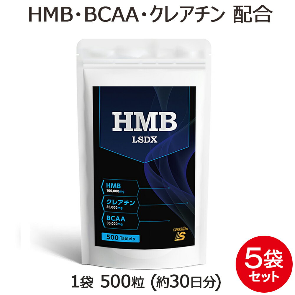 HMB サプリ タブレット LSDX 5袋 セット 2500粒 約5ヶ月分 サプリメント BCAA クレアチン サプリ アル..