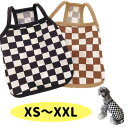 犬服 キャミソール チェック柄 XS S M L XL XXL ワンちゃん 【 夏用 格子柄 超小型 小型犬 中型犬 犬の服 タンクトップ ドッグ かわいい かっこいい イベント 仮装 薄目生地 涼しい さわやか 目立つ ペット 】【メール便送料無料】