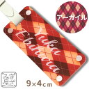 ネームプレート ゴルフ 名入れ 二層 高強度 長持ち アーガイル カラー グロス 90×40 mm ネームタグ 目立つ 本革ベルト バッグタグ おしゃれ 名札 ...