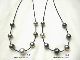 黒蝶真珠マルチカラーネックレス