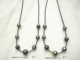 黒蝶真珠マルチカラーネックレス