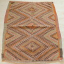 【スーパーSALE30%OFF】オールドキリム トルコ コンヤ産 104x72cm 50年物 ソファ前サイズ Old Kilim from Turkey