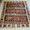 【スーパーSALE30%OFF】オールドキリム トルコ シャルキョイ産 160x138cm 50年物 ソファ前サイズ Old Kilim from Turkey