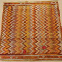 【スーパーSALE30%OFF】オールドキリム トルコ フェティエ産 108x107cm 50年物 ソファ前サイズ Old Kilim from Turkey