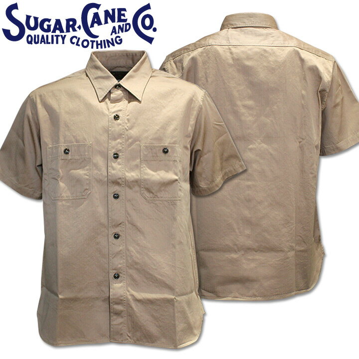 樂天商城 - BUZZ RICKSON'S（バズリクソンズ）HERRINGBONE S/S WORK SHIRT（ヘリンボーン・ワークシャツ）BR39530-133 Beige
