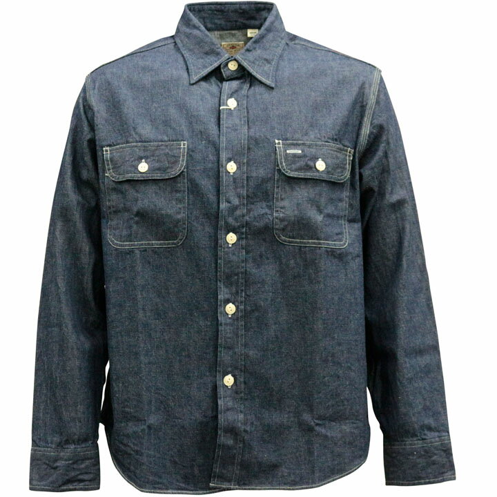 Sugar Cane（シュガーケーン）BLUE DENIM L/S WORK SHIRT（ブルーデニムワークシャツ）SC27852-421 Navy